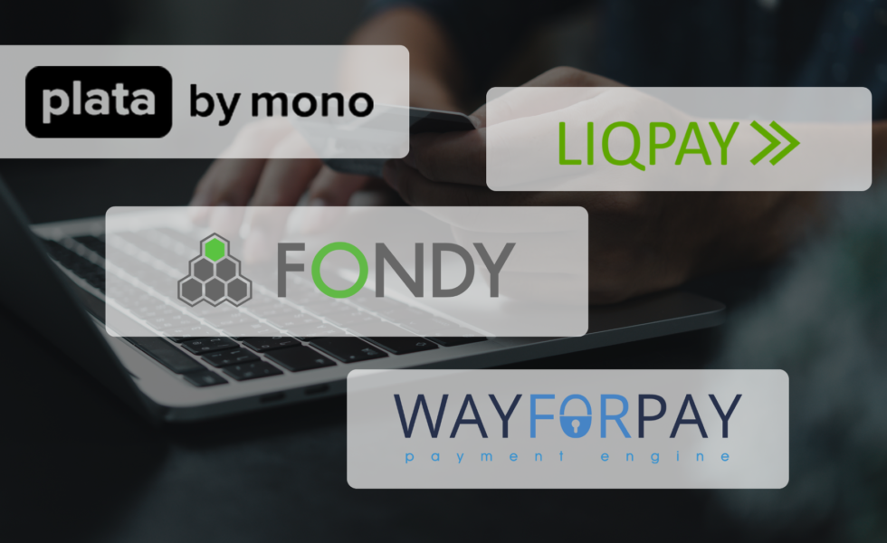 Fondy, LiqPay, WayForPay, Plata by mono